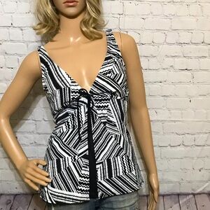 *CLEARANCE* Black & White Tankini